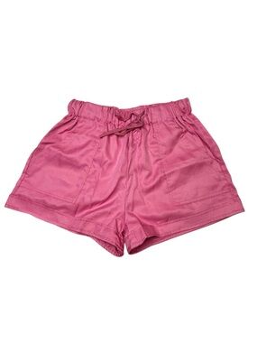 High-Waist Pink Drawstring Women’s Shorts